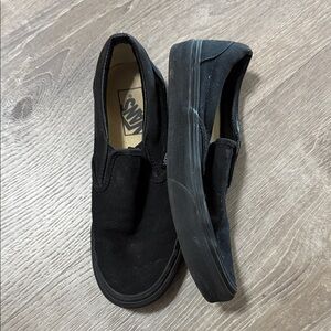 Vans Black Canvas Slip-On Sneakers
